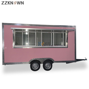Remolque de Comida Móvil para Catering, Camión de Comida Rápida, Carrito de Comida Rosa Claro en Venta - Product Image 2