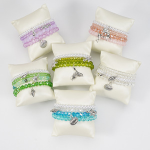 Fashion Jewelry Beaded <b>Bracelets</b> With <b>Shell</b> Charm Multi Layer Elastic Unisex Gift Made In China - Product Image 2