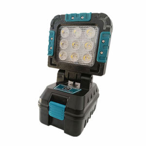 2500 lumens 9x3W 27W có thể sạc lại 18V công cụ điện chạy bằng pin đèn làm việc có thể thu vào tay cầm Chân máy gắn cơ học ngoài trời - Product Image 2