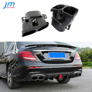 2 Piezas para Mercedes Benz Clase C / <span class=keywords><strong>E</strong></span> / <span class=keywords><strong>S</strong></span> / GLE / GLS W205 W212 E63, Cubiertas Negras para las Puntas del Silenciador del Tubo de Escape Trasero del Automóvil - Product Image 1