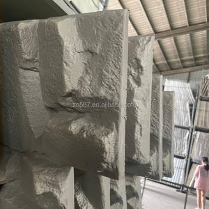 Panneaux muraux en pierre artificielle en terrazzo PU pour l'extérieur des villas, design moderne, ignifuge, dalle mince - Product Image 5