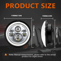 HYNBYZJ 7 "phares LED Full Halo Angel Eyes Lights pour Mazda Miata MX5 H6024 '90-'97 pour Suzuki Samurai pour Jeep Wrangler Jk