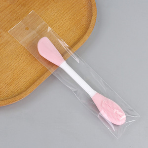 Brosse à <span class=keywords><strong>masque</strong></span> facial en silicone à double tête pour le nettoyage du visage Brosse à <span class=keywords><strong>masque</strong></span> en silicone souple en PVC Brosse à <span class=keywords><strong>masque</strong></span> facial Beauté Maquillage <span class=keywords><strong>Masque</strong></span> d'argile Outil de <span class=keywords><strong>masque</strong></span> de boue - Product Image 6