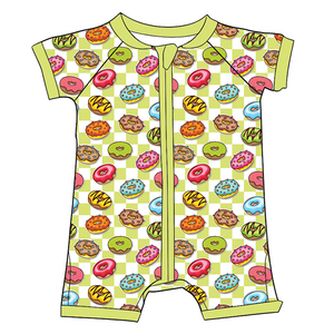 Combinaison bébé à imprimé grenouille mignon, fermeture éclair bidirectionnelle, en fibre de bambou, douce et respirante, vêtements de nuit pour nourrissons - Product Image 3
