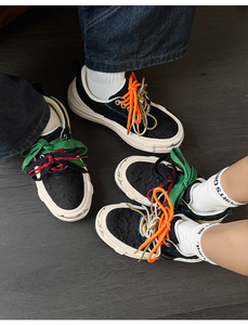 Chaussures en toile tendance pour hommes et femmes, semelle épaisse, effet rehausseur, polyvalentes et à la mode, idéales pour les couples - Product Image 2