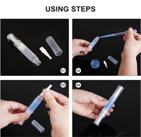 Stylo torsadé transparent de 2ml 3ml avec brosse en silicone pour huile de cuticule Stylo à huile vide pour ongles Tube de croissance des cils Contenant pour rouge à lèvres