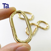 Cincin Oval Logam TANAI 20/25/32/38mm, Pengait Oval, Klip Gesper, Ketebalan 4.8mm, Gesper Cincin Besi untuk Tas, Tas Tangan, Tali Anjing