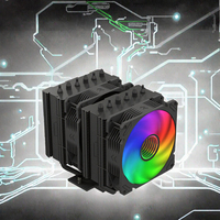 Ventilateur de refroidissement CPU Speedy 4 Heat Pipe 9cm, radiateur de refroidissement CPU PWM 4 broches ARGB 1.8W, dissipateur thermique à tour unique