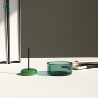 Support de petit bâton d'encens portable en verre pour décoration intérieure au design de style nordique personnalisé Produit spirituel pour bâton