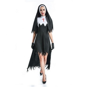 Disfraz Sexy <span class=keywords><strong>de</strong></span> Monja María Misionera para Halloween, Disfraz <span class=keywords><strong>de</strong></span> Fiesta <span class=keywords><strong>de</strong></span> Cosplay para Adultos - Product Image 1