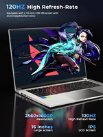 Ordinateur portable de jeu 16 pouces, Intel Core i7 12e génération 1260P/1270P/12650H, écran 2K HD, MX550 4G, M.2 NVME, RJ45 LAN, WIFI5, Win11, Quad Core, US/UK
