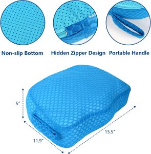 Siège <span class=keywords><strong>rehausseur</strong></span> de spa gris robuste et de soutien, à drainage rapide, en maille 3D, pour spa et piscine intérieure/extérieure, usage adulte, découpe personnalisable - Product Image 5