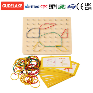 Rompecabezas de Madera para Bebés, Juguete Educativo de Geometría y Matemáticas, Tablero de Clavijas con Figuras para la Educación Temprana Infantil - Product Image 1