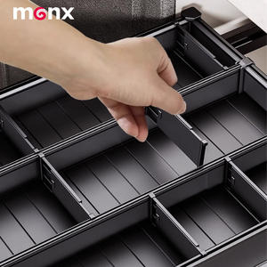 ארונות מטבח לתיבול ותיבול עם מגירות דו-שכבתיות מובנות, מדפי אחסון וסלסלות מסגסוגת אלומיניום - Product Image 6