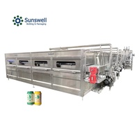 Bouteille de pulvérisation en verre, bouteille en plastique, canette en aluminium, Tunnel de refroidissement, pasteuriseur pour remplissage à chaud, jus, lait, café, boisson