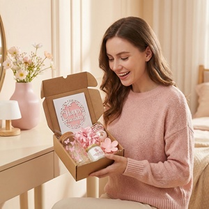 Lunaire <strong>Pink</strong> Butterfly Glass Cup Spa <strong>Gift</strong> Set for Girls Self Care Box with Scented Candle Birthday <strong>Gifts</strong> for Her - Product Image 4