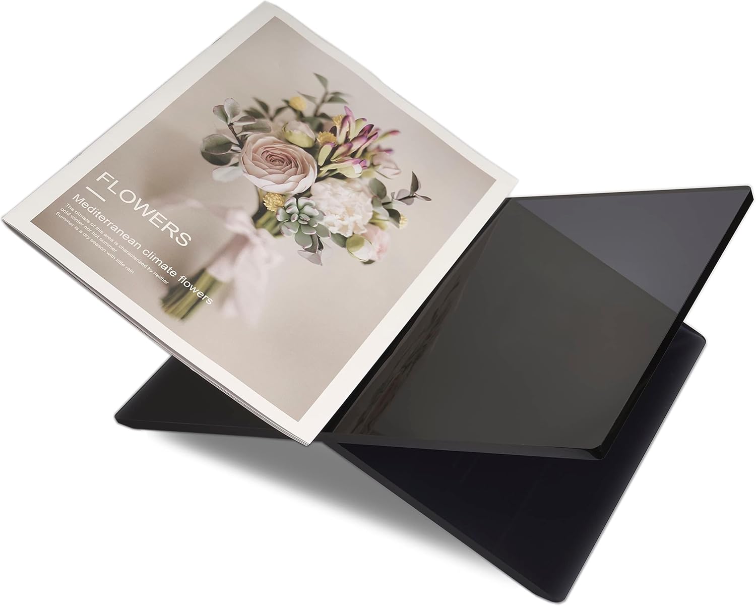 Custom Black X Shape Acrylic Book Stand Display Rack #M9528