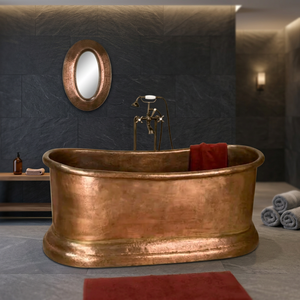 Baignoire de luxe en cuivre, design patiné, double baignoire autoportante, à prix de gros, très demandée et économique - Product Image 1