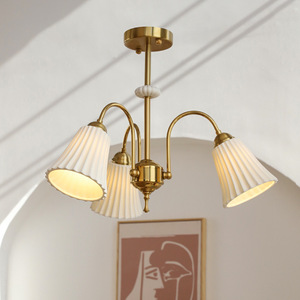 Lampadario da soggiorno in ceramica semplice e moderno in stile Art Déco medievale, letto francese retrò americano, lampade da pranzo e da studio - Product Image 4