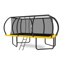 Trampolín Rectangular Profesional Zoshine de 10 a 14 pies - Equipo de Ejercicio al Aire Libre de Alto Rebote con Red de Seguridad