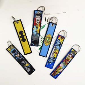 Porte-clés tissé brodé double face pour étudiants, thème Animation Marvel <span class=keywords><strong>Comics</strong></span> <span class=keywords><strong>DC</strong></span> Series Spider-<span class=keywords><strong>Man</strong></span> <span class=keywords><strong>Iron</strong></span> <span class=keywords><strong>Man</strong></span> Hulk - Product Image 4