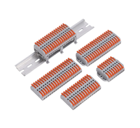 Connecteur de câblage à enfoncement KV223 400V 32A, montage sur rail DIN, bornier de raccordement de câbles électriques multi-entrée et multi-sortie