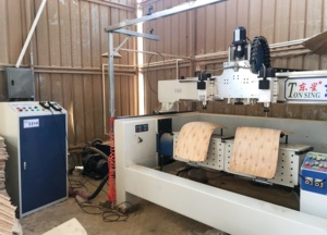 Tonsing 4 trục đôi cột quay bàn làm việc máy gia công dọc trung tâm gia công gỗ CNC Router - Product Image 3