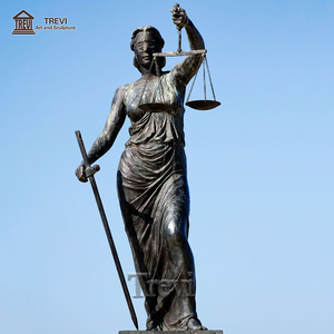 Escultura de la Diosa de la Justicia en Bronce Fundido TREVI, Famosa Figura Griega de Metal para Espacios Públicos - Product Image 5