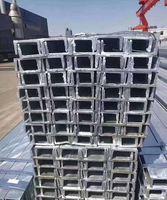 Profilés en U et sections en U galvanisés SS400 SM490, dimensions personnalisées pour système de support d'entrepôt