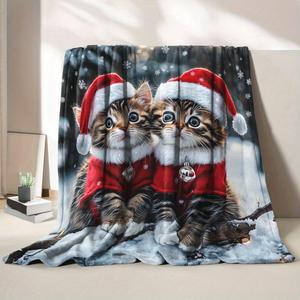 Christmas Santa Gingerbread Reindeer Flannel <b>Blanket</b> Throw <b>Blanket</b> Nap <b>Blanket</b> Holiday Decor Festive Cozy <b>Warm</b> Super Soft - Product Image 6