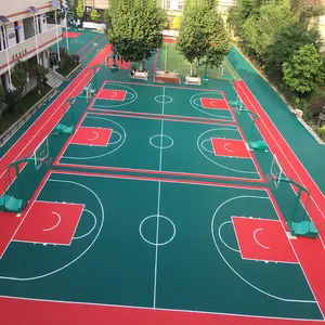 13-20 Mm Dikte Niet Giftig Plastic Vloeren Systeem Floor Basketbal Hof Voor Basketbalveld