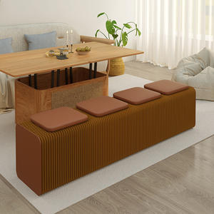 Innovador, moderno, telescópico, plegable, Metal, <span class=keywords><strong>restaurante</strong></span>, banco, mesa de comedor, cambio de zapatos, taburete, silla de acordeón - Product Image 3