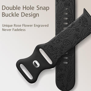 <span class=keywords><strong>Bracelet</strong></span> universel en silicone pour femmes, motif gaufré, pour <span class=keywords><strong>Apple</strong></span> <span class=keywords><strong>Watch</strong></span> Series, <span class=keywords><strong>bracelet</strong></span> pour iWatch toutes séries 38/40/42/44 mm - Product Image 3