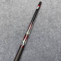 Queue de billard BLUE CARDAMOM 58 pouces, fût en carbone intégral, embout en ébène avec incrustation d'ormeau, faible déflection, pointe de 12,5 mm, queue de billard professionnelle