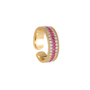 Pequeño <span class=keywords><strong>Libro</strong></span> Rojo moda explosiva exquisita incrustaciones <span class=keywords><strong>de</strong></span> circón brújula apertura ajustable anillo <span class=keywords><strong>de</strong></span> dieta - Product Image 3