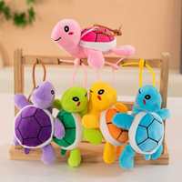 Porte-clés en peluche mignon et doux en forme d'ours avec nœud et t-shirt en tissu, pendentif pour sac à dos, jouet en peluche
