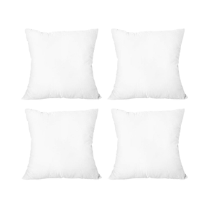 4-Pack White 18x18 <strong>Throw</strong> Pillow Inserts Lightweight Knitted Alternative Polyester Machine Washable <strong>Couch</strong> <strong>Cushion</strong> Sham - Product Image 3