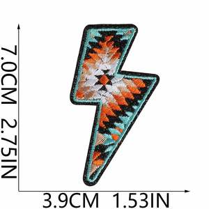 Patchs thermocollants brodés style western américain, motifs nœud, cœur, foudre, pour vêtements et décoration de chapeaux - Product Image 5