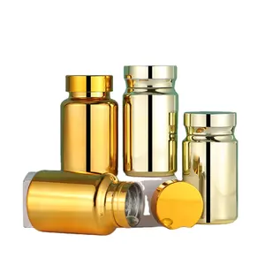 Tampa da garrafa de segurança do comprimido, embalagem em estoque, garrafa de plástico de alta qualidade, suporte personalizado, cápsula do vaso de saffron