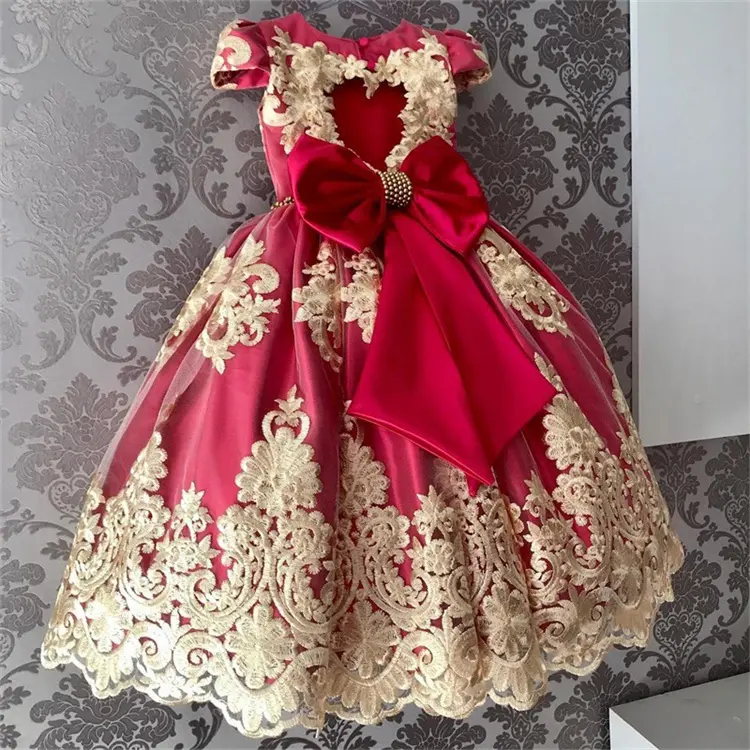 Noble Piano Performance Costume Fashion Tutu Skirt Children's Princess Party Dresses Kids Wedding Dresses for Girls