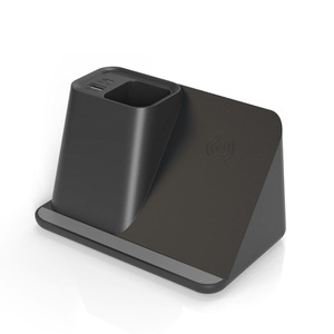 Caricatore Wireless LED 3 in 1 Supporto per Ricarica Wireless del <span class=keywords><strong>Telefono</strong></span> Portapenne con Porte Type C e USB per Smartphone - Product Image 3