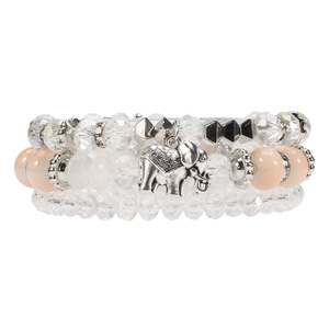 Bohemian Elephant Charm Beaded Bracelets Silver Plated <b>Crystal</b> Rhinestone Unisex Gift Jewelry 2022 - Product Image 6