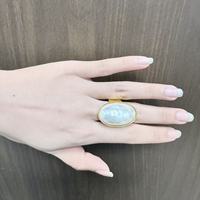 Bagues ajustables de luxe personnalisées en laiton chic avec imitation perle, forme ovale, bijoux plaqués or tendance pour femmes et hommes