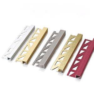 Esquina <span class=keywords><strong>de</strong></span> pared <span class=keywords><strong>de</strong></span> borde cuadrado <span class=keywords><strong>de</strong></span> azulejo <span class=keywords><strong>de</strong></span> aluminio dorado cepillado <span class=keywords><strong>de</strong></span> estilo <span class=keywords><strong>de</strong></span> diseño moderno <span class=keywords><strong>de</strong></span> Foshan <span class=keywords><strong>Ringo</strong></span> Factory a bajo precio - Product Image 1