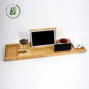 Legend High Quality Bathtub Caddy Tray Rack Bamboo Bathtub Plain Tray Bamboo Bath Caddy For Bath Use