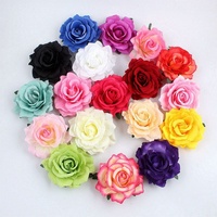 En gros, Têtes de fleurs en soie rose pour décoration murale florale, accessoires floraux pour chapeaux de paille et accessoires de mariage DIY
