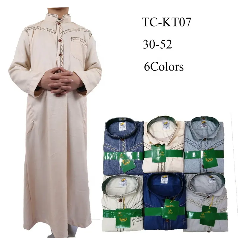 Nueva moda niños ropa islámica musulmanes thobe para niño marroquí/niño vestido para la venta al por mayor