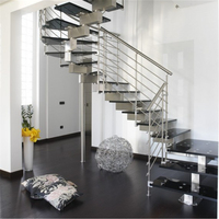 Système de balustrade minimaliste horizontal à barres pleines, poteaux thermolaqués, balustrade en acier inoxydable pour villa américaine