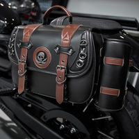 NOUVEAU 2024 Skull Cafe Racer Touring Riding RTS Motorcycle Accessories Side Saddlebags Box Panniers