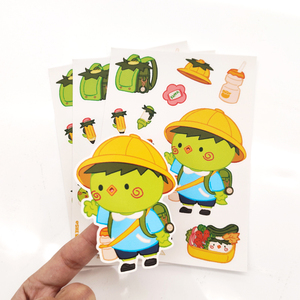 Adhesivo de PVC personalizado impermeable hoja de pegatinas de transferencia de vinilo lindo Animal de dibujos animados decorativo beso corte pegatina UV Perfume - Product Image 6